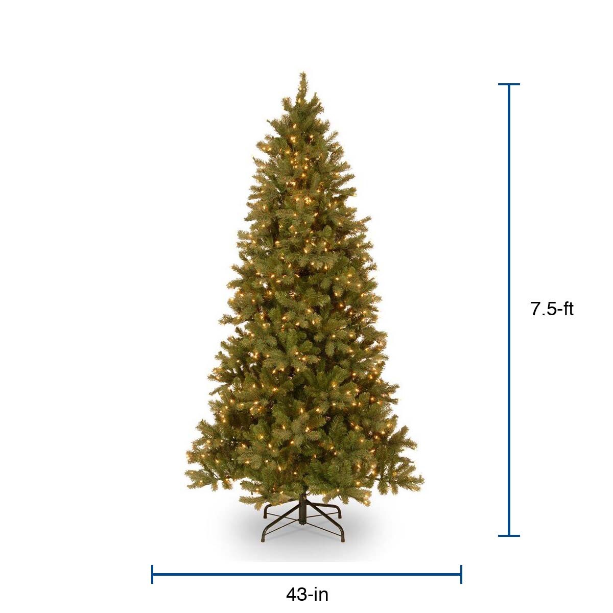 National Tree Company 7.5-ft Douglas Fir Pre-lit Artificial Christmas ...