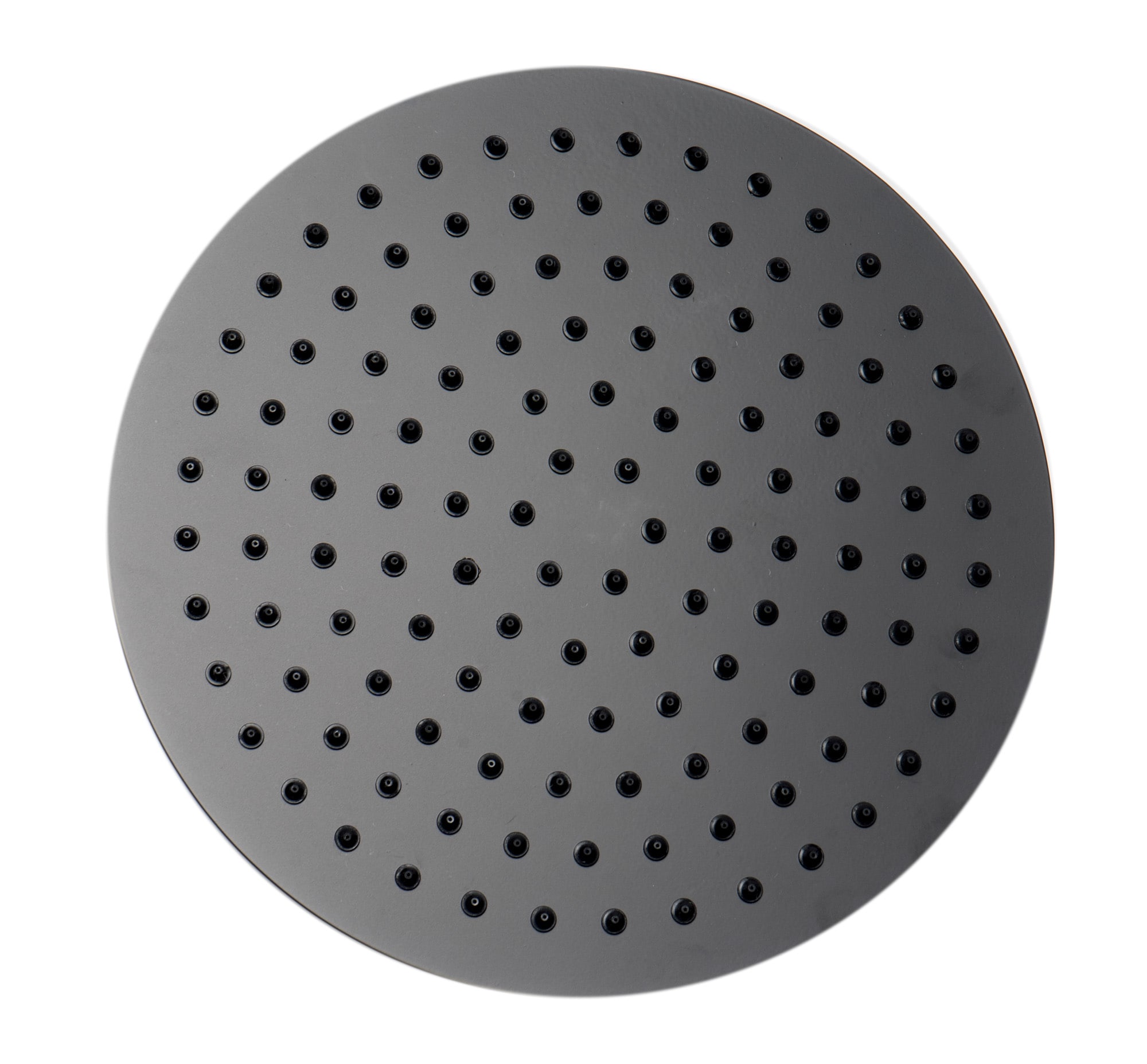Matte Black 12" Round Ultra-Thin Stainless Steel Rain Shower Head