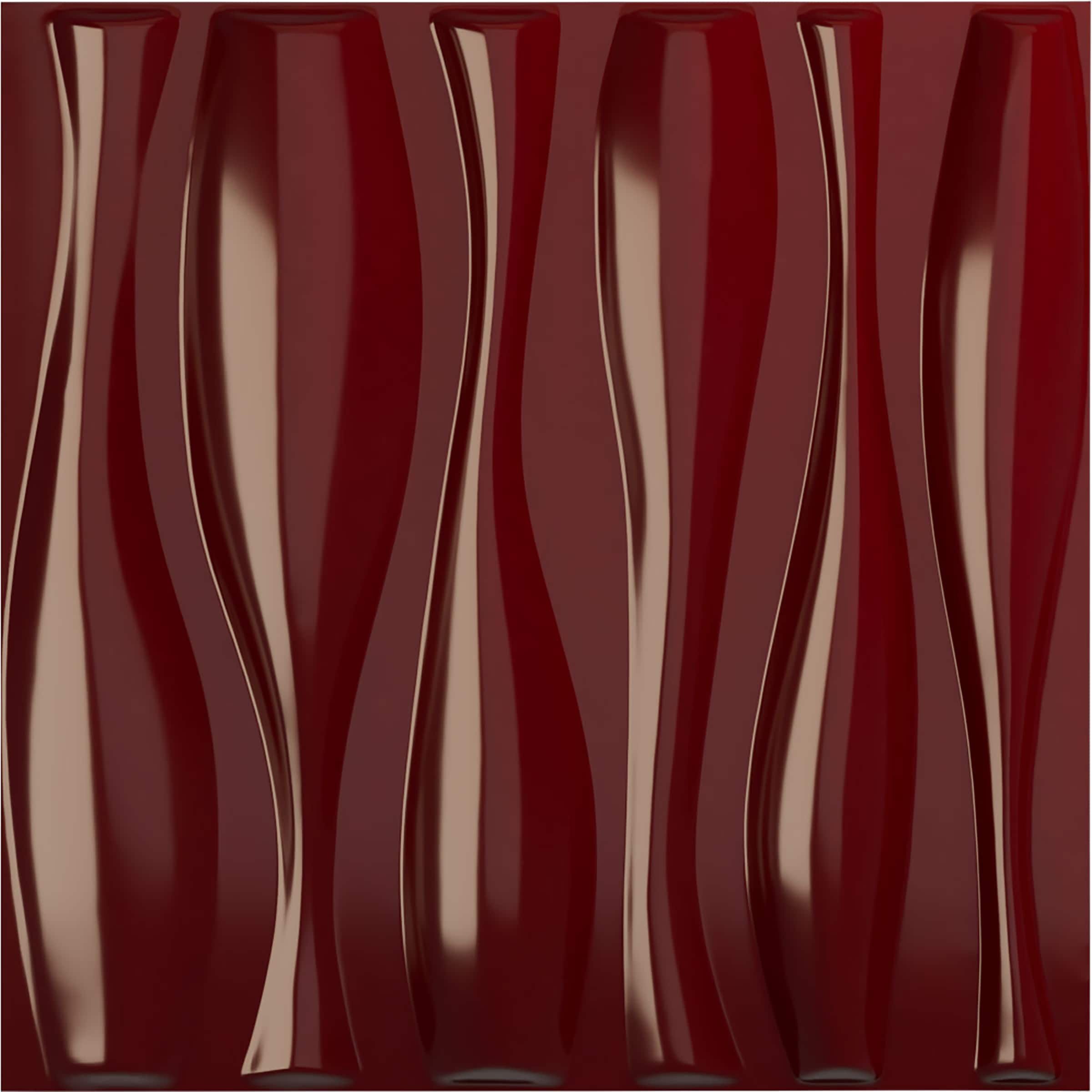 Ekena Millwork WP20X20FAHML-CASE-12 19-5/8-in x 19-5/8-in Embossed Paintable/Stainable Red PVC Wall Panel ( 12 -Pack, Covers