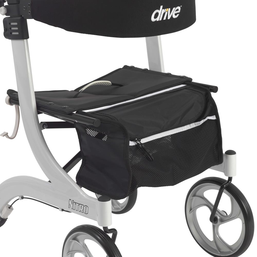 Drive Medical Nitro Euro Style Rollator Rolling Walker, White in the ...