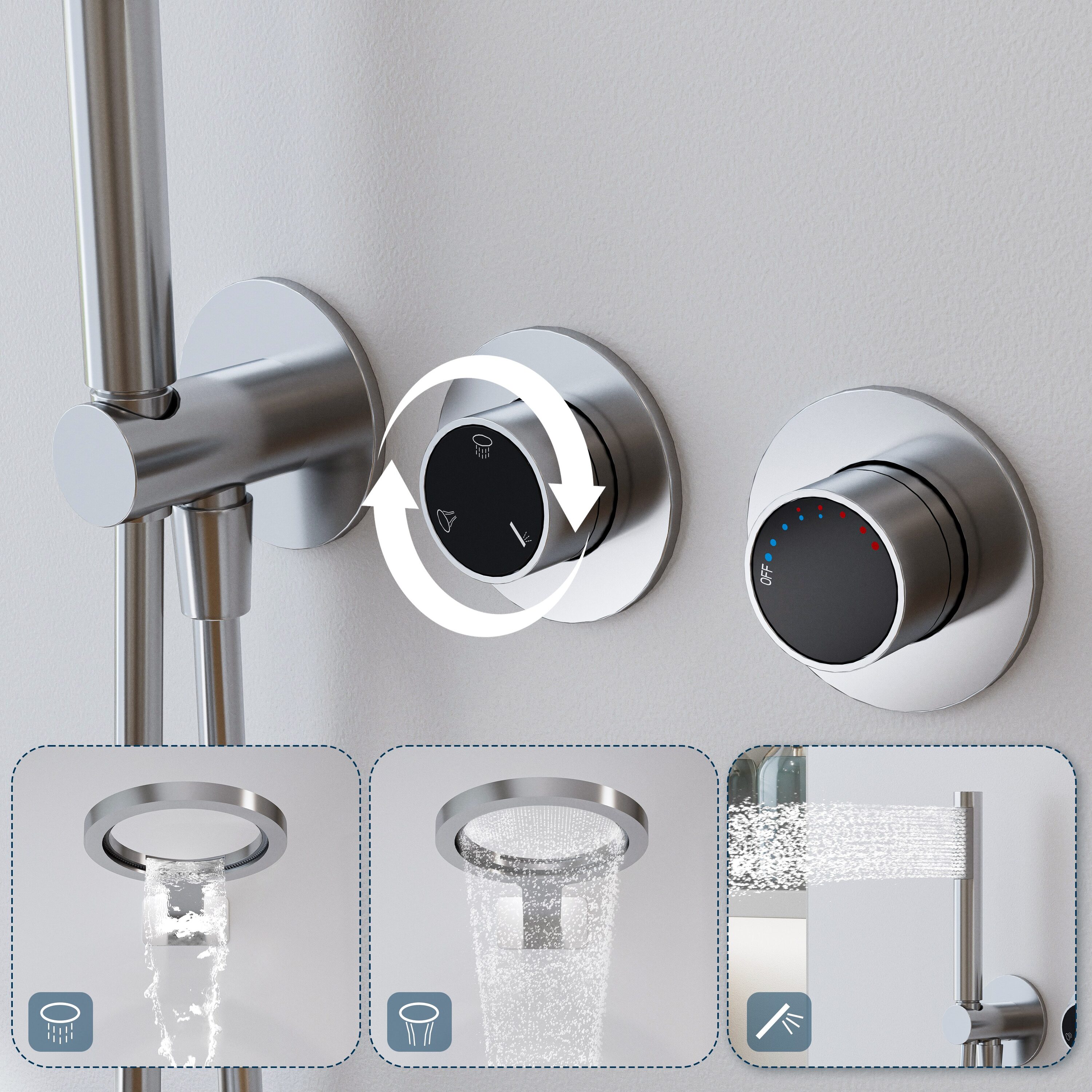 MODLAND MDL1SS36CH5 Showerhead-Bar-Panels - View #8