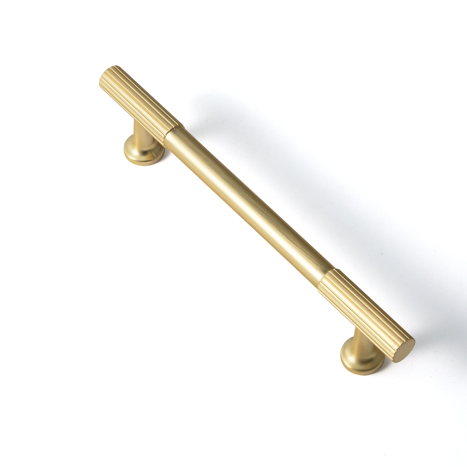 Miaokesen 9596TLS-128 5-1/16-in , 128mm Center to Center Light Brushed Brass Novelty Handle 6 -Pack