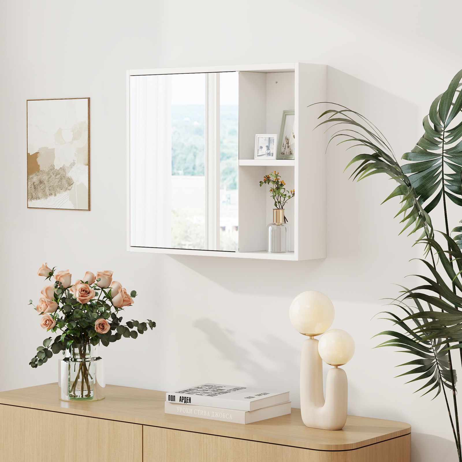 WELLFOR UTG12212WH Bathroom-Medicine-Cabinets - View #2