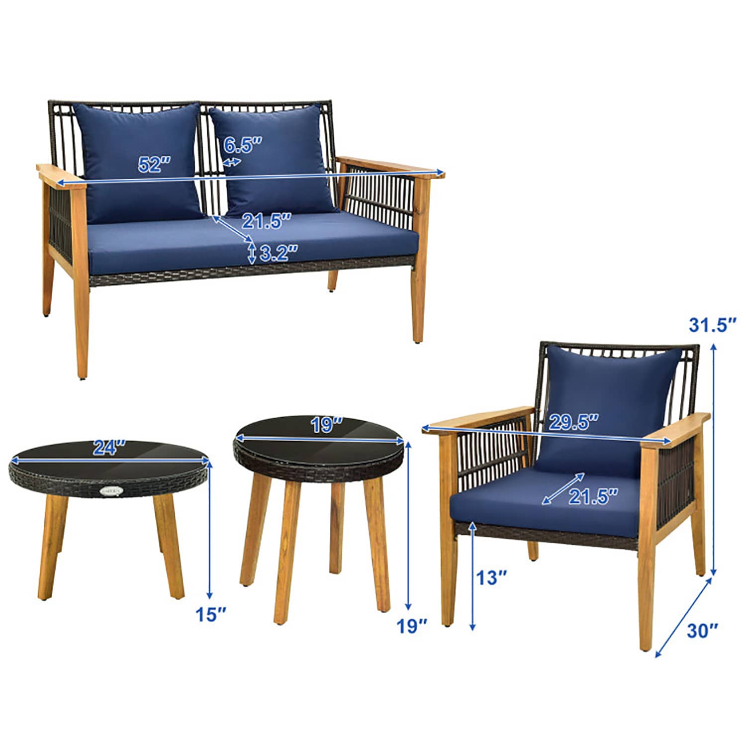 GZMR GZ-SM072G Patio-Conversation-Sets - View #9