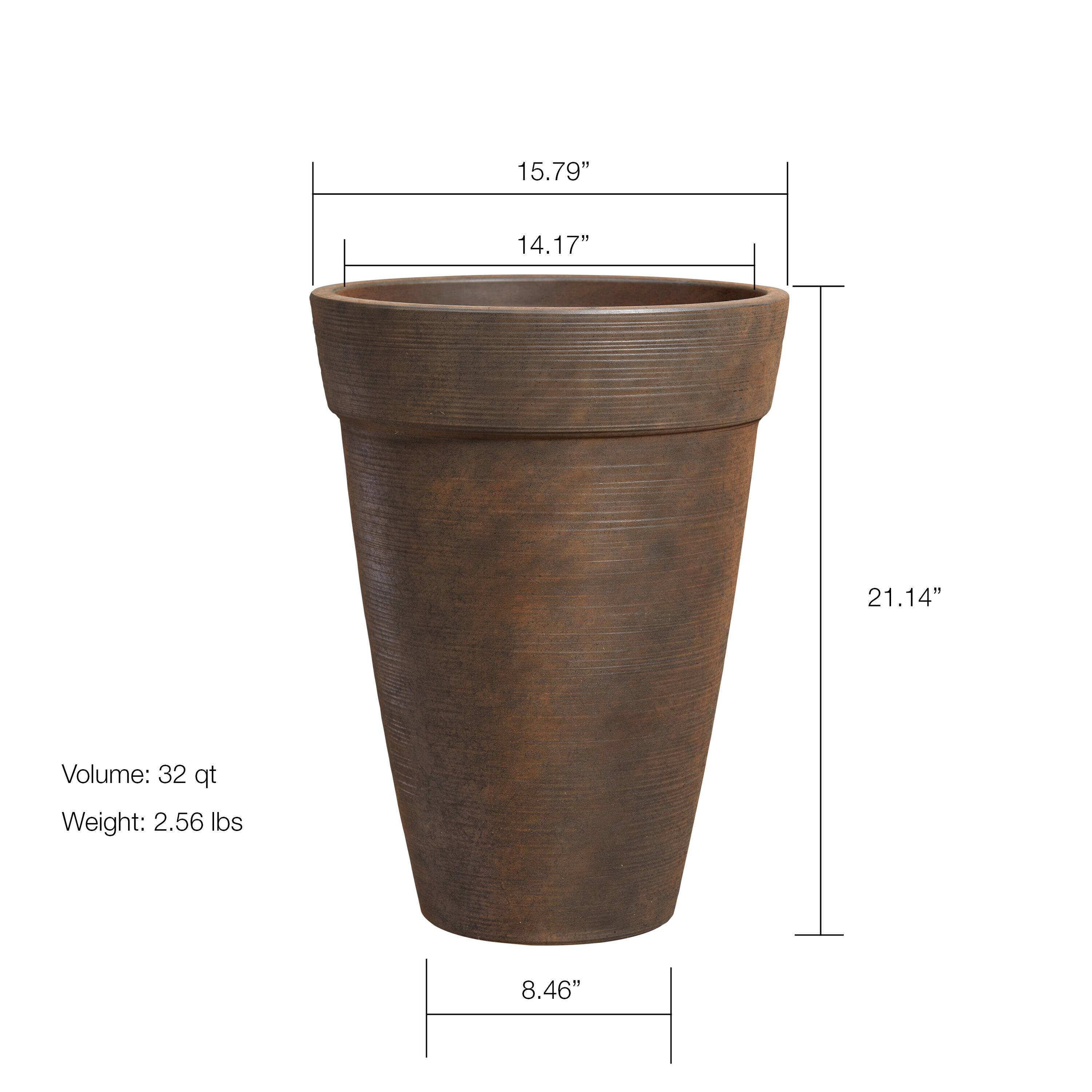 allen + roth Large (25-65-Quart) Rust Resin Planter in the Pots ...