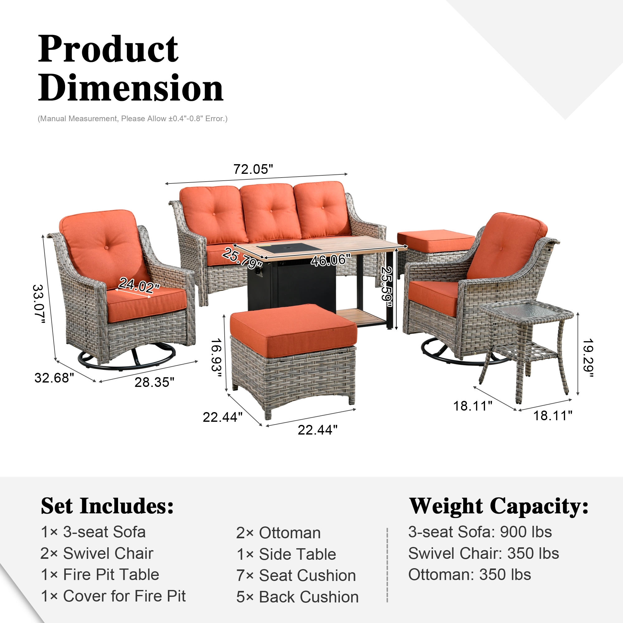 Ovios RFP11PD8C-6Y Patio-Conversation-Sets - View #7