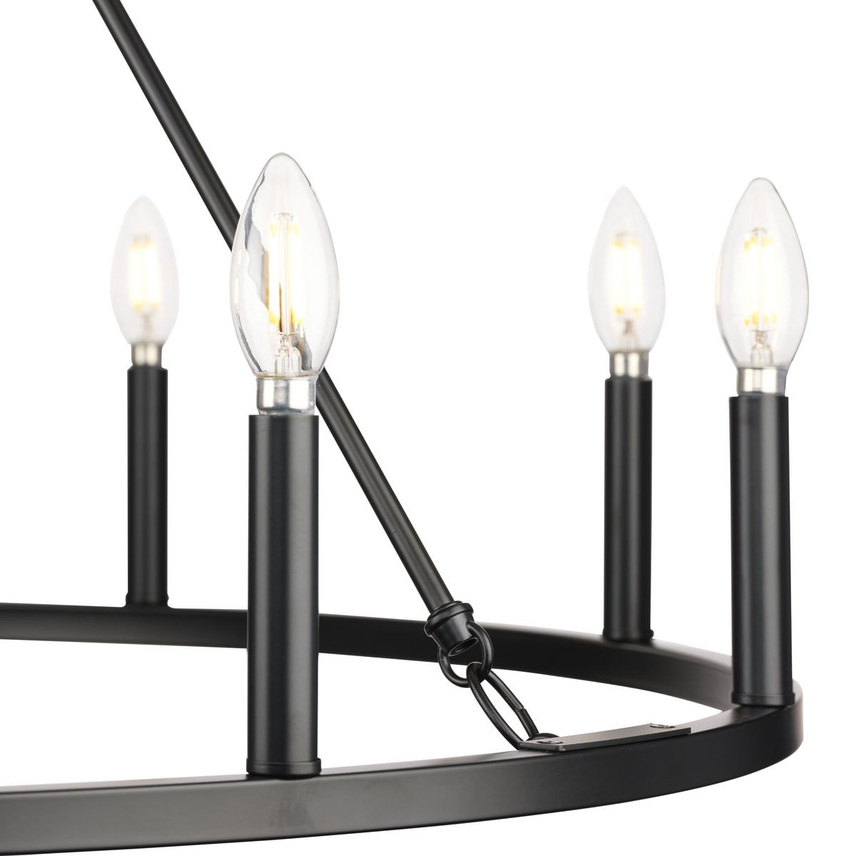 Progress Lighting Gilliam 9-Light Matte Black Farmhouse Led; Dry rated ...