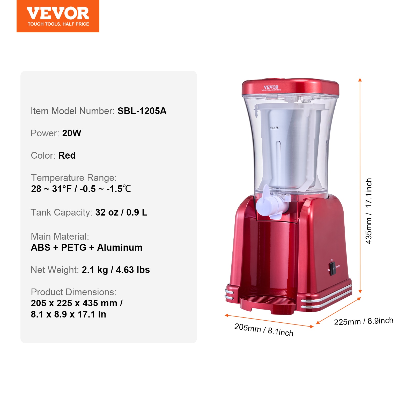 VEVOR JYMNXRJ09L0037OCUV1 Frozen-Drink-Makers - View #8