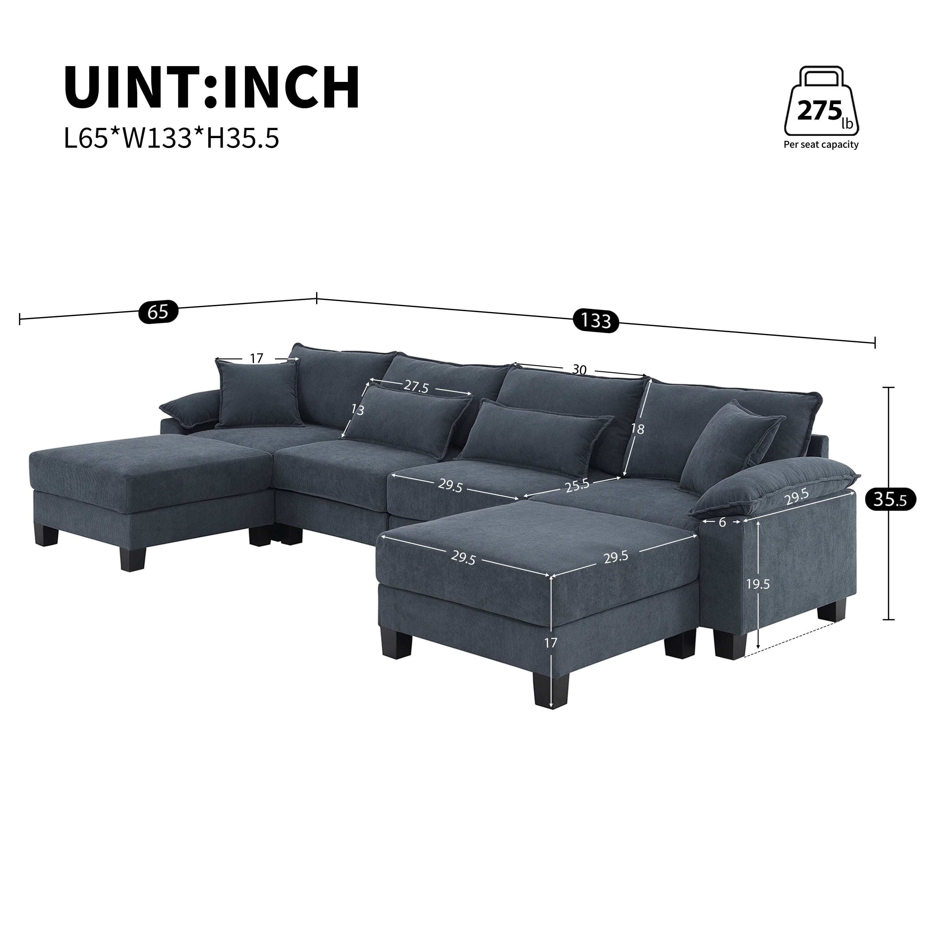 JIMSMAISON JMGTSO35GR Sofas-Loveseats - View #5