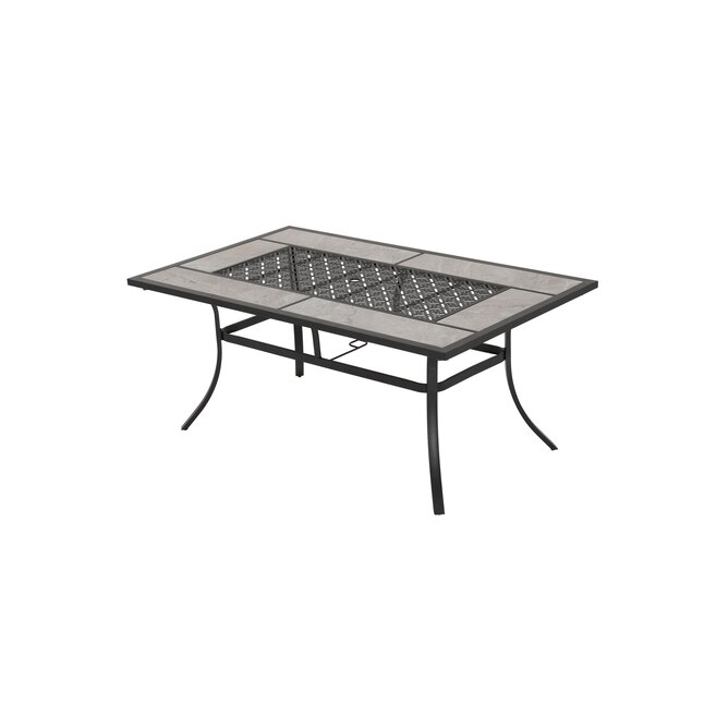 Style Selections Elliot Creek Rectangle Outdoor Dining Table 40 in