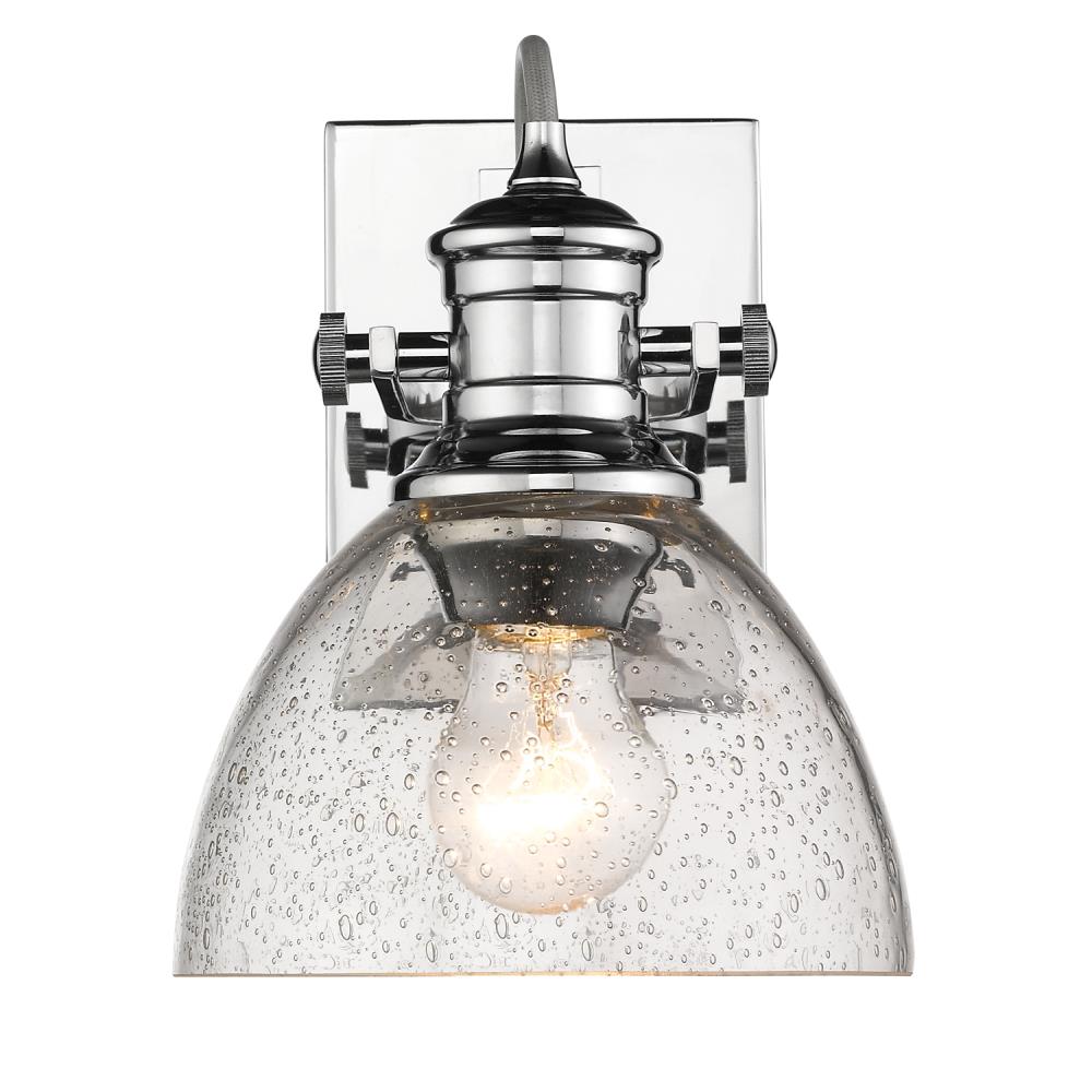 Golden Lighting 3118-BA1 CH-SD Hines 6.875-in 1 -Light Polished Pewter Transitional Vanity light