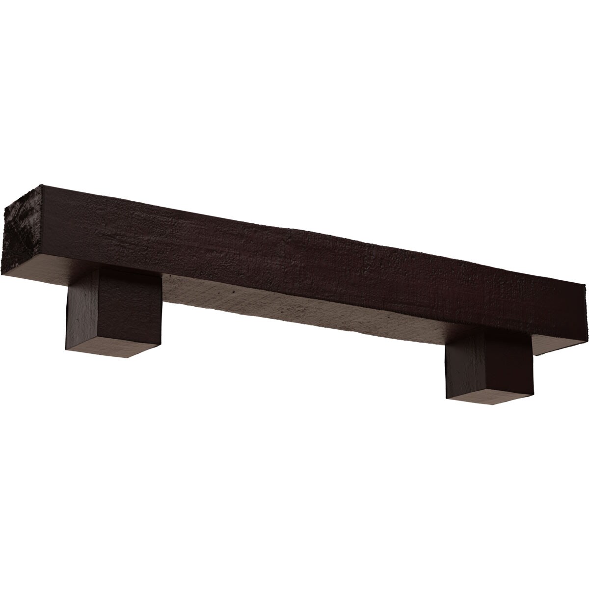 Ekena Millwork MANURC04X04X48AOZY 48-in W x 4-in H x 4-in D Cherry (Premium) Hollow Urethane Rustic Fireplace Mantel
