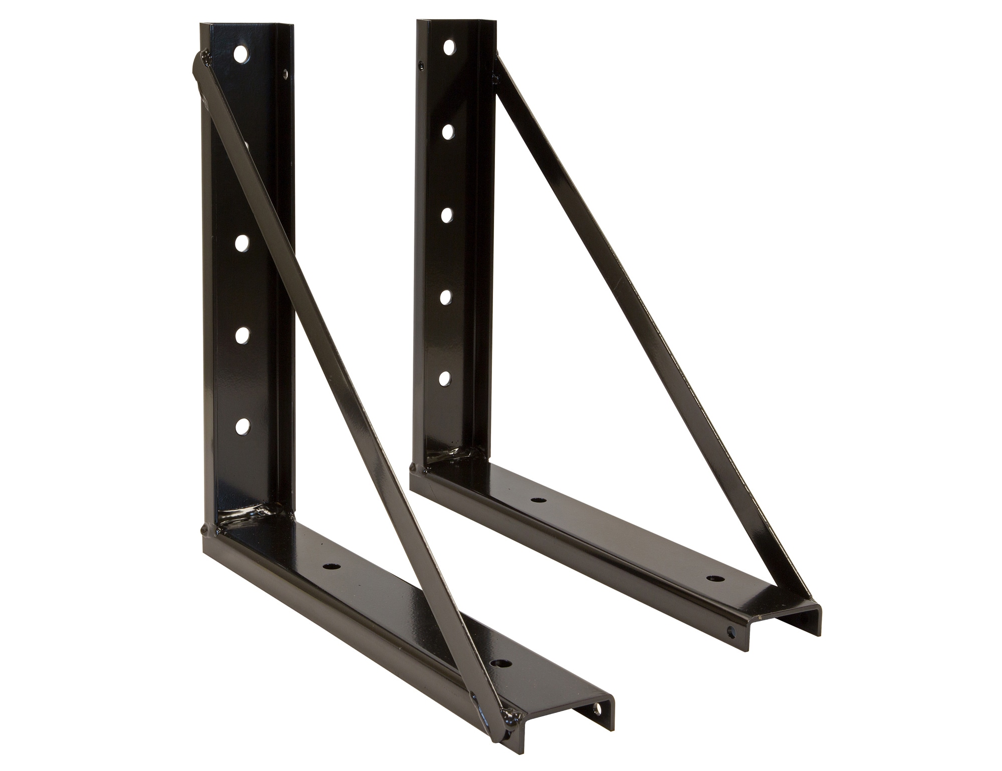 Buyers Products 1701006 18X18-in Welded Black Steel Mounting Brackets, Truck Box Brackets