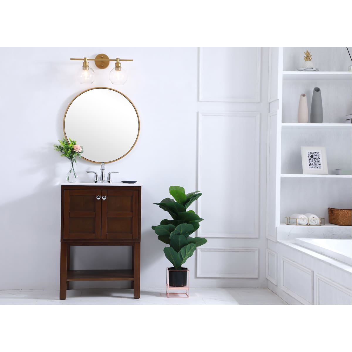 Elegant Lighting Living District LD2314BR Collier 2 Light 191 inch ...