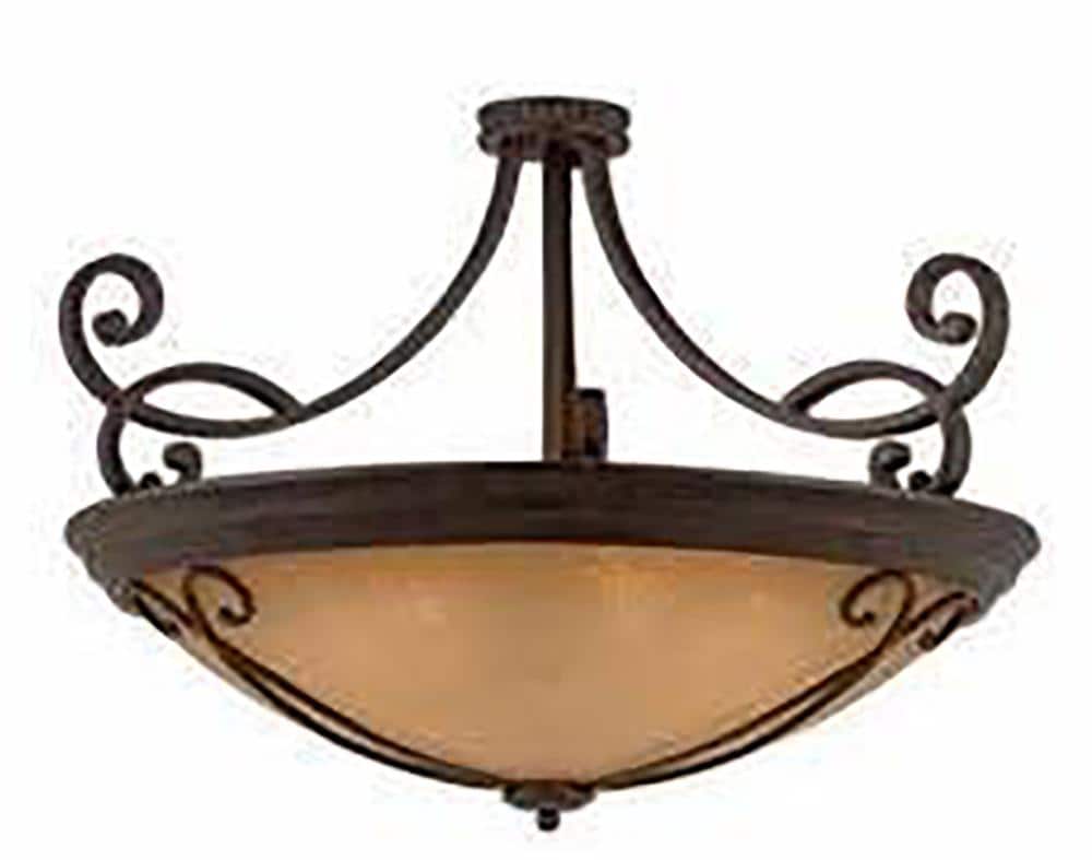  1003-01-35 Stepanov 10-Light 35-in Bronze Semi-Flush mount light