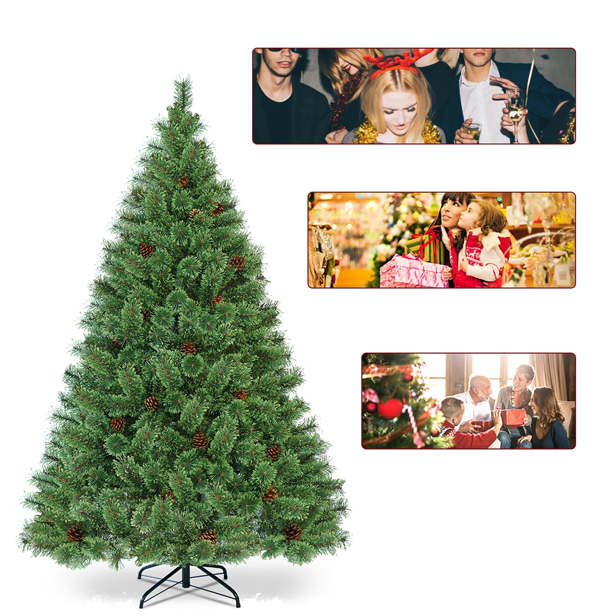 Costway CM22350 Artificial-Christmas-Trees - View #4