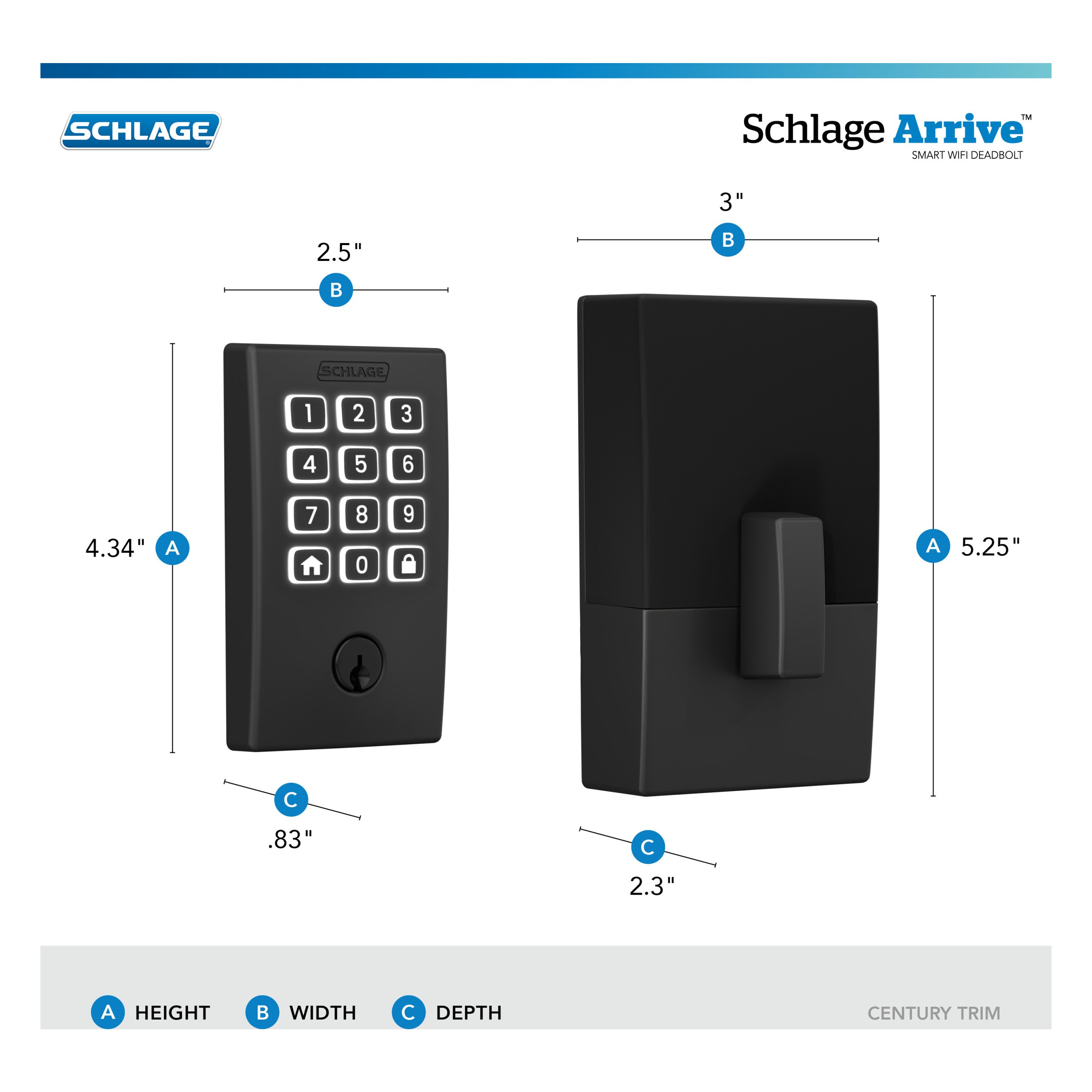 Schlage BE459WB V CEN 622 Electronic-Door-Locks - View #8