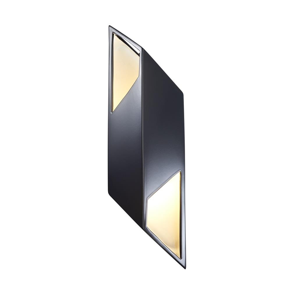 Justice Design Group CER-5845-BKMT Ambiance 5.5-in W 1 -Light Multiple colors Transitional Integrated LED Wall Sconce