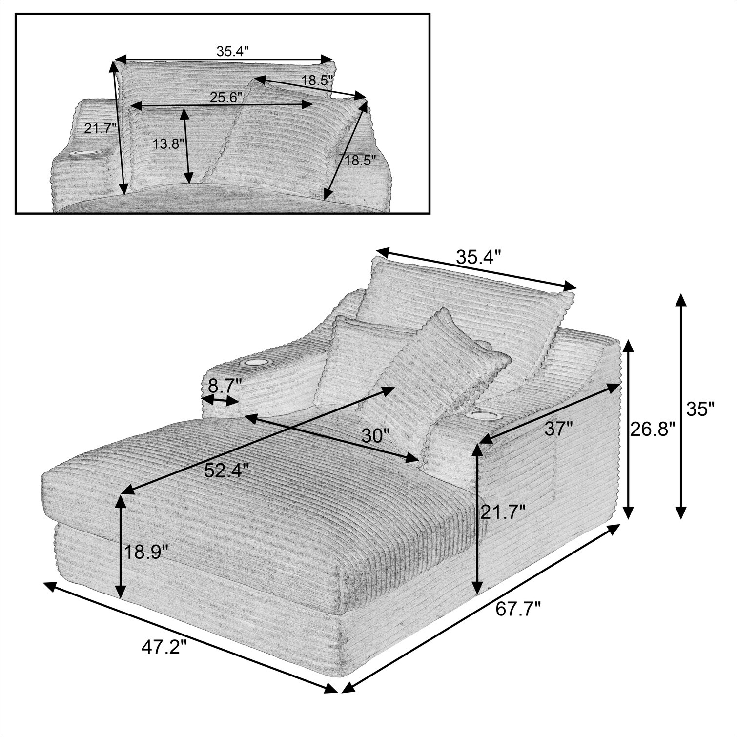 SUNCREAT FIWH4TAH3O47 Sofas-Loveseats - View #6