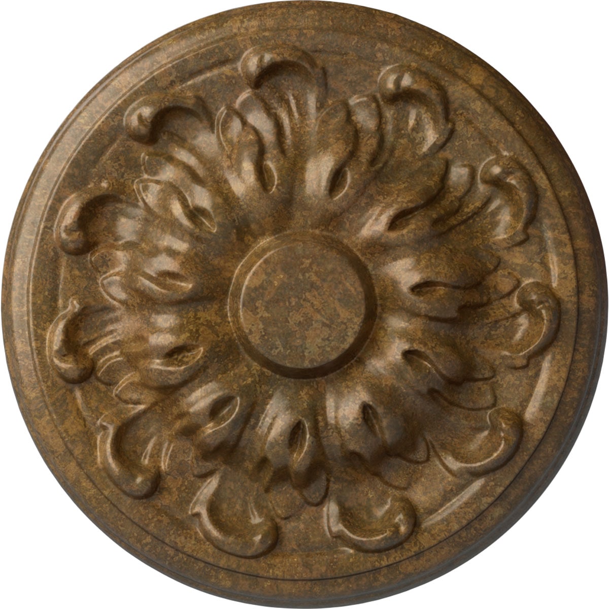 Ekena Millwork CM08MURZS Millin 7.875-in W x 7.875-in L Painted Rubbed Bronze Polyurethane Whole Ceiling Medallion