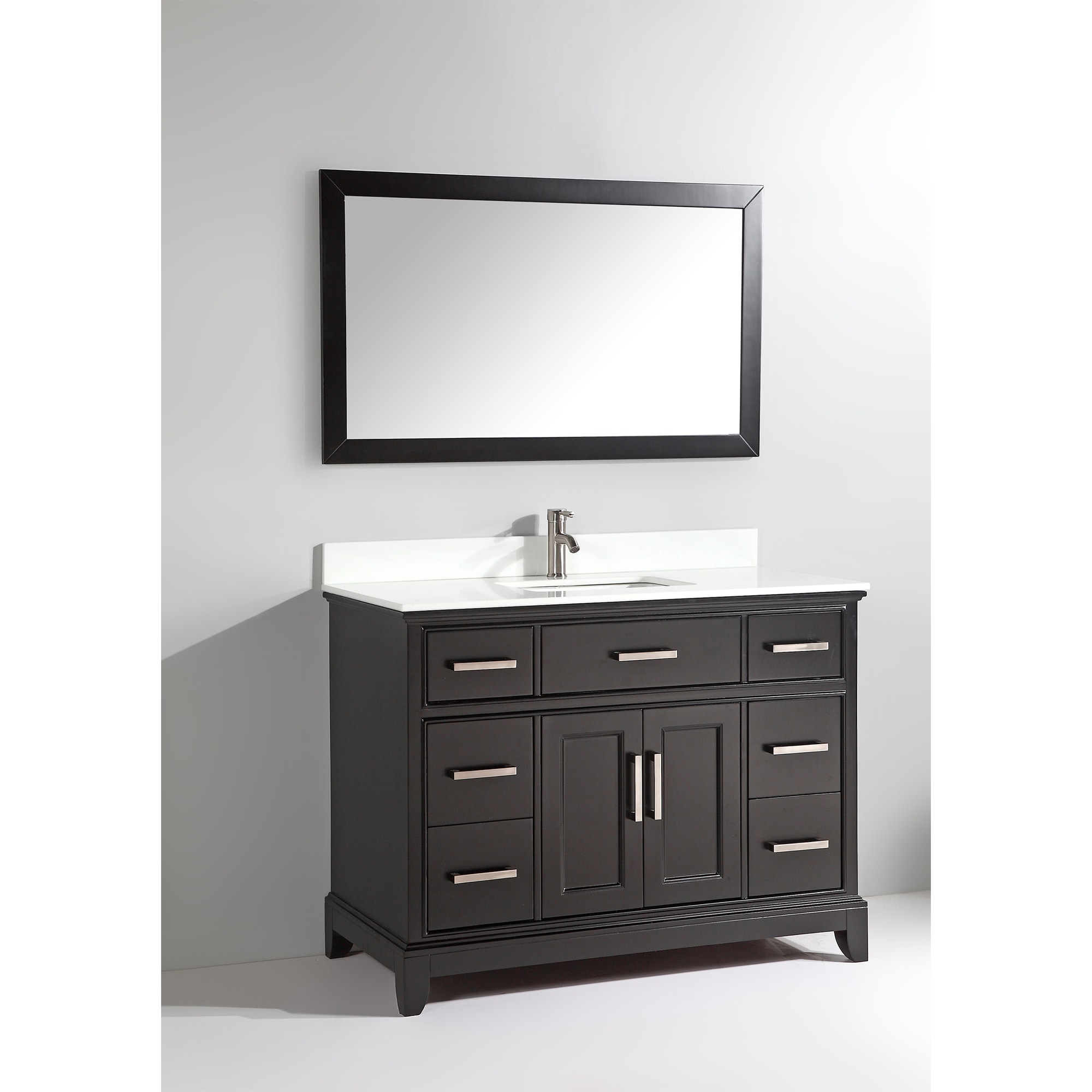 Vanity Art Genoa 48-in Espresso Undermount Single Sink Bathroom Vanity ...