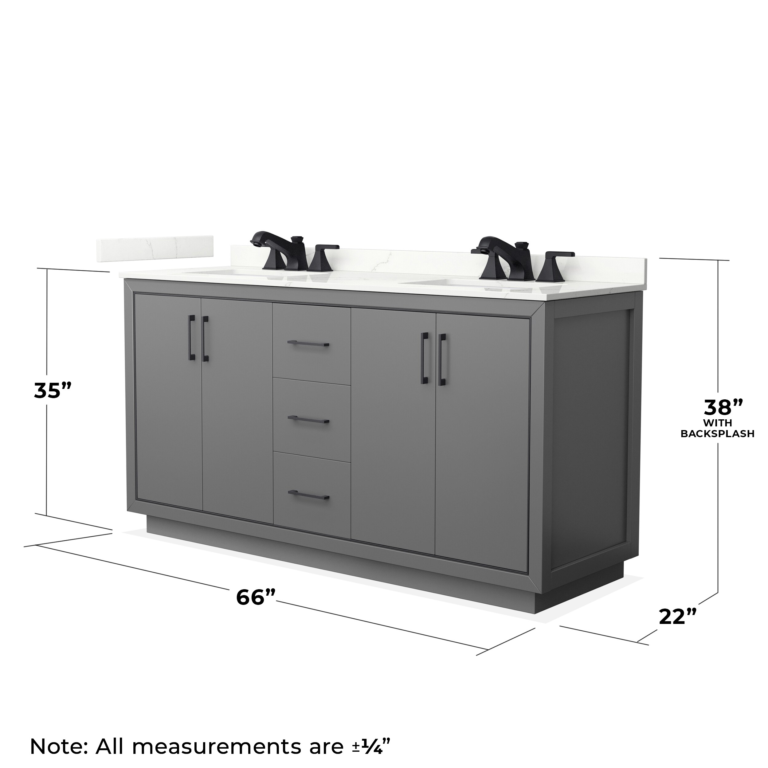 Wyndham Collection WCF111166DGBGTUS3MXX Bath-Vanity-Combo - View #6