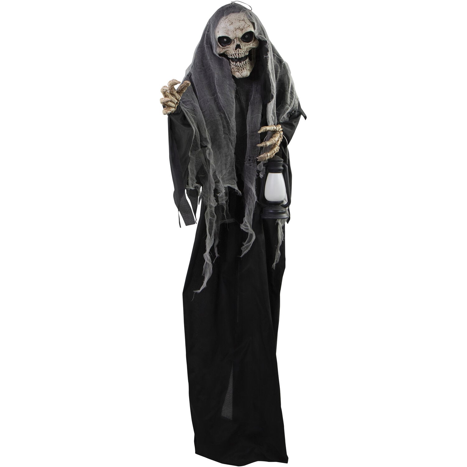 Haunted Hill Farm HHRPR-24FLSA 5.5-ft Freestanding Howling Lighted Lampa Solais Reaper Animatronic