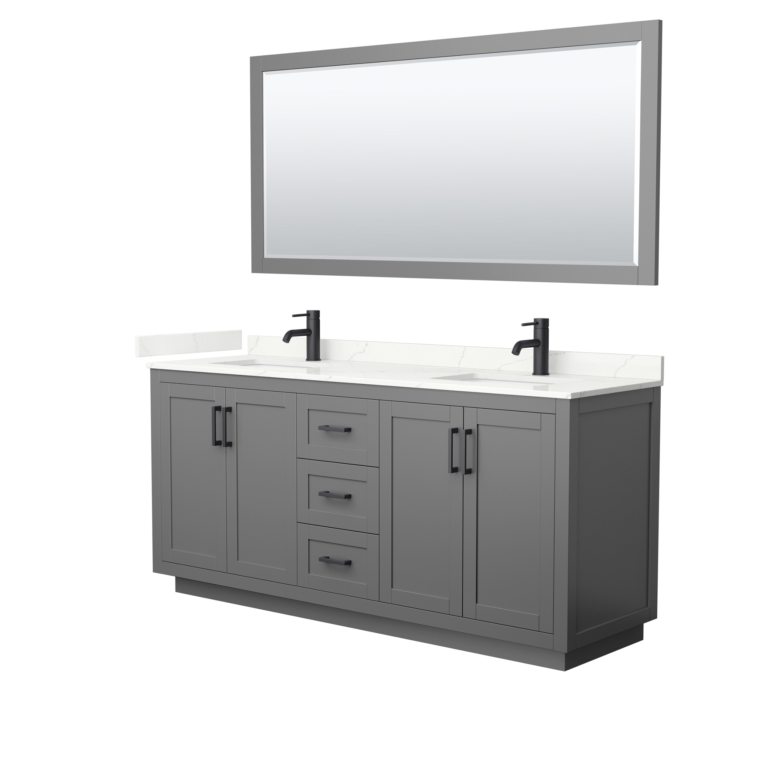 Wyndham Collection WCF292972DGBGTUNSM70 Bath-Vanity-Combo - View #2