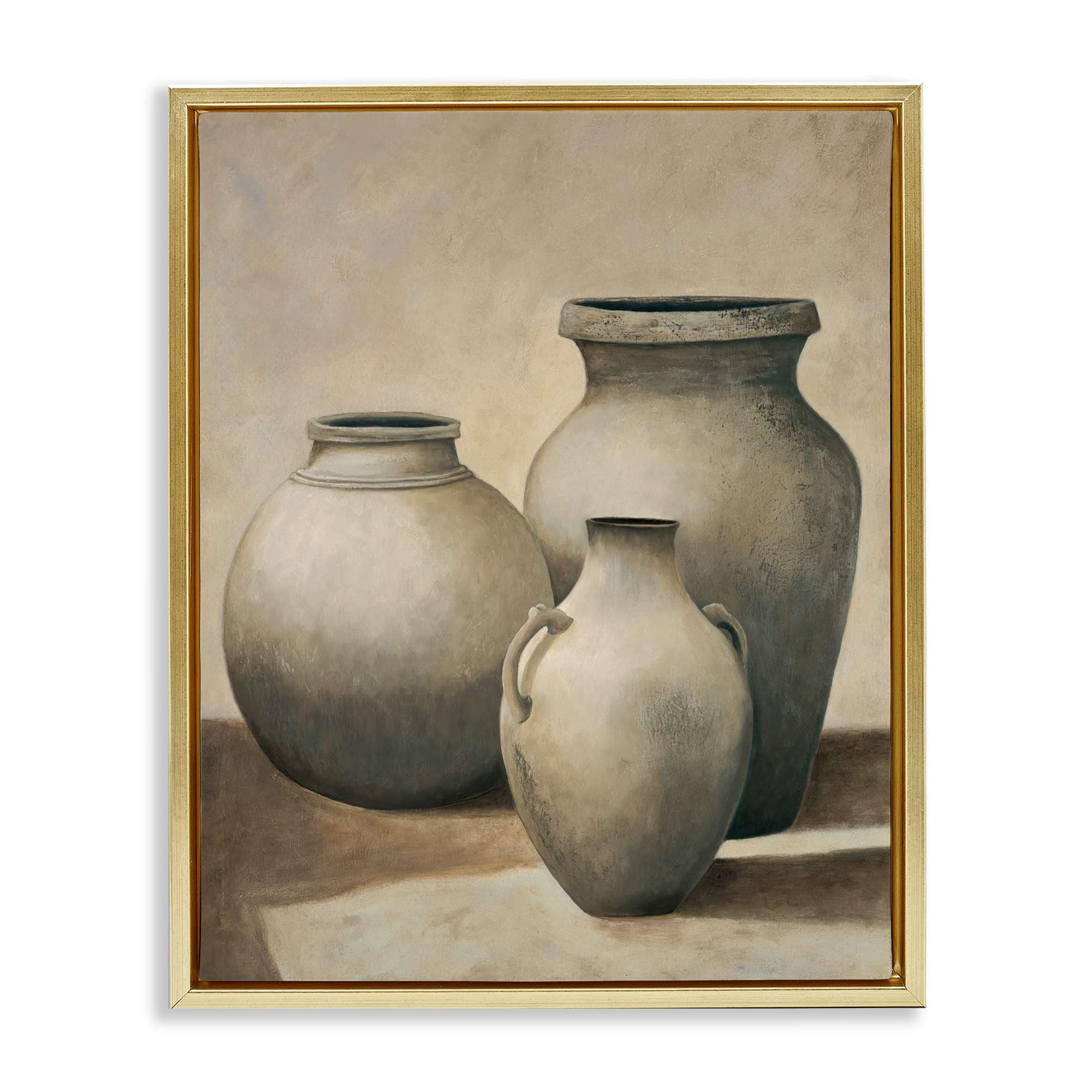 Stupell Industries BS-551-FFG-24X30 Trio of Vases Still Life Floating Frame design by André Mazo