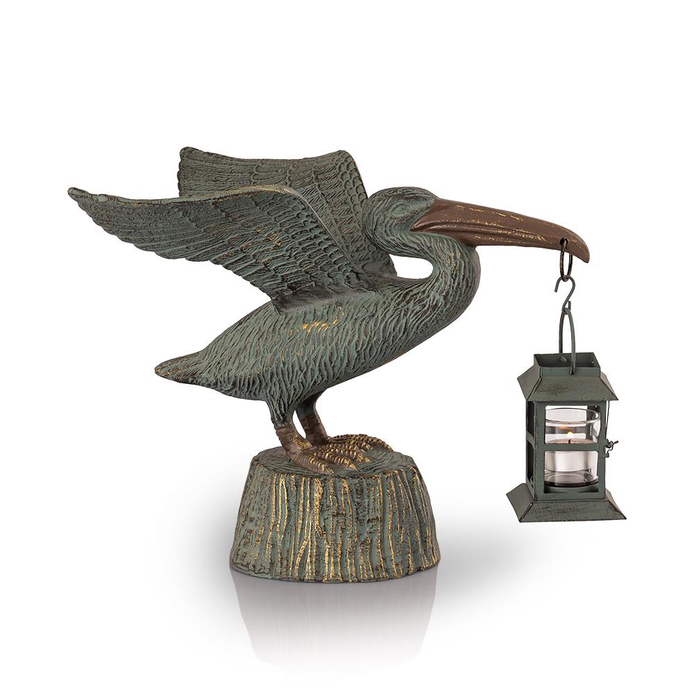 SPI Home 53030 11-Inches H x 14-Inches W Bronze Pelican Garden Statue