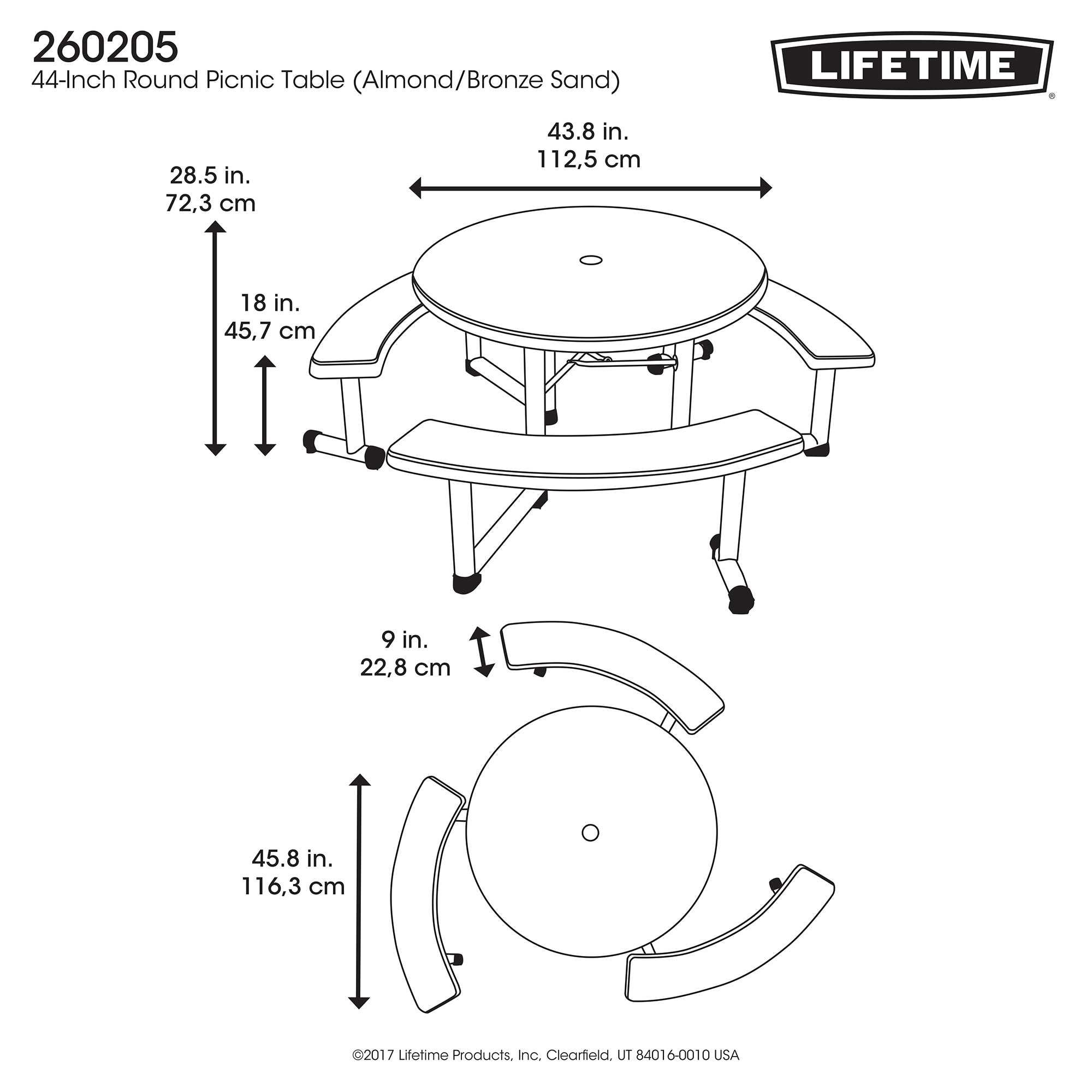 LIFETIME PRODUCTS 260205 Picnic-Tables - View #9