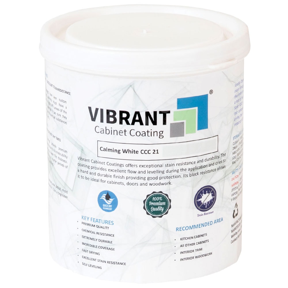 Vibrant Cabinet Coating CCC21QT Satin Calming White ( 1-quart )