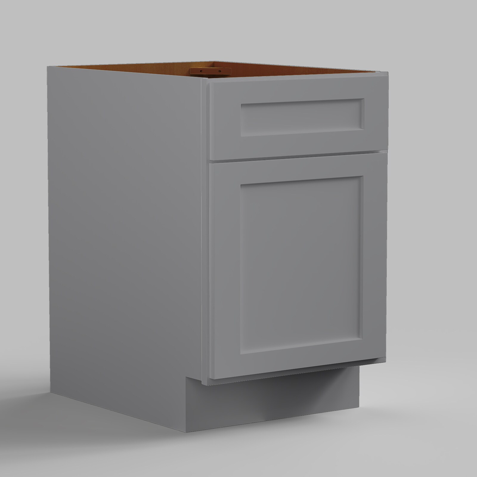 LOVMOR SG-DFB18-LOWES 18-in W x 21-in D x 29.5-in H in Shaker Grey Plywood Painted Ready to Assemble 2-Drawer File Base Cabinet