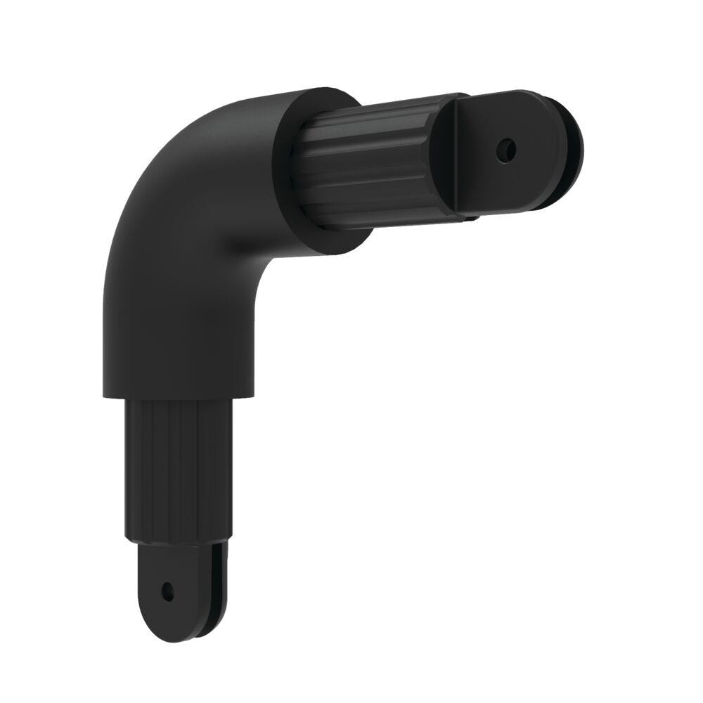 Freedom 73019161 4-in x 4.5-in Matte Black Aluminum Line connector