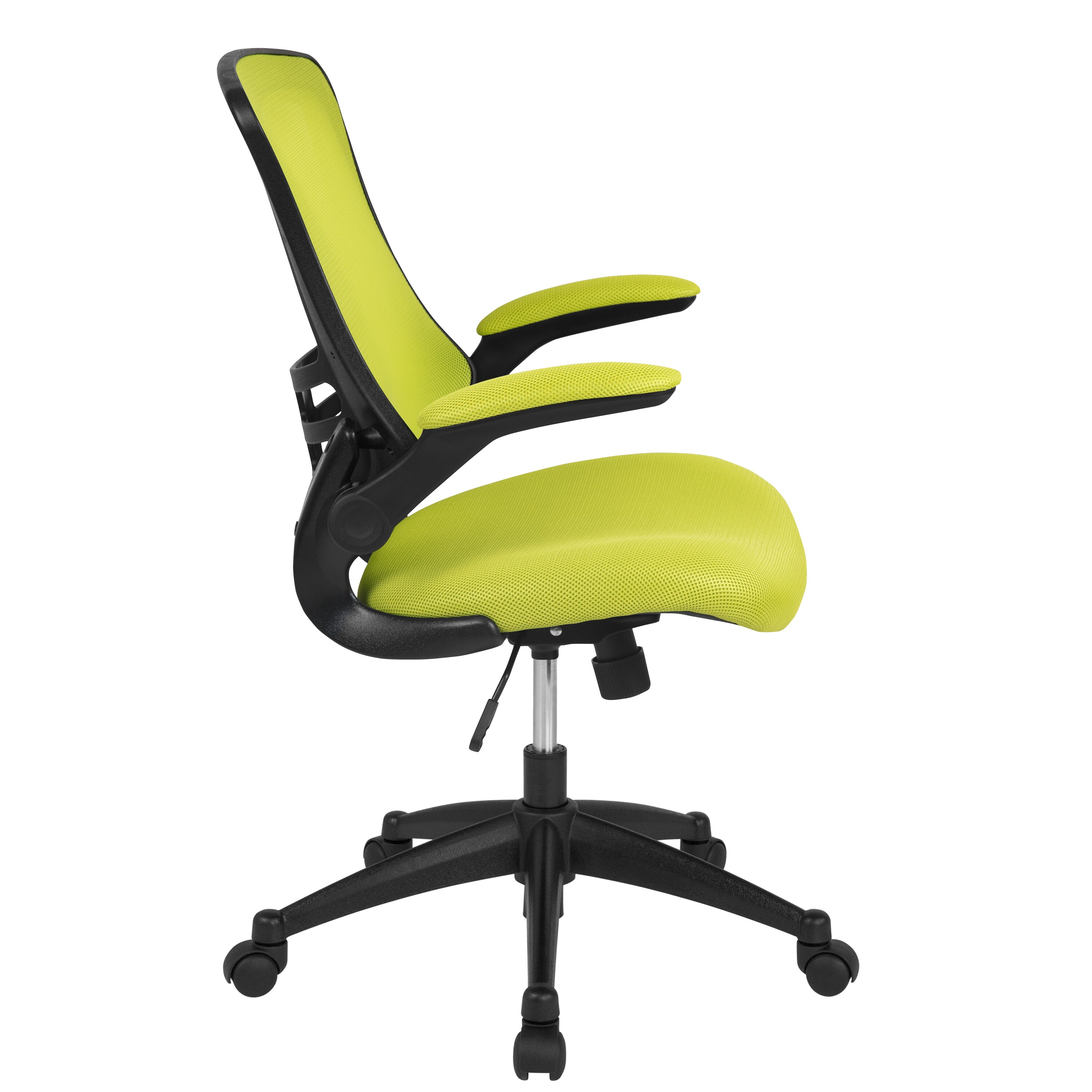 green and black office chair