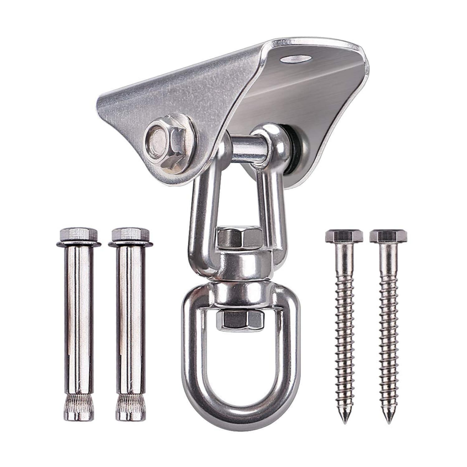 Etokfoks  stainless steel swing hanger ceiling or wall mount free swivel hook hardware kit SUS304 construction 1000 lb capacity for swings