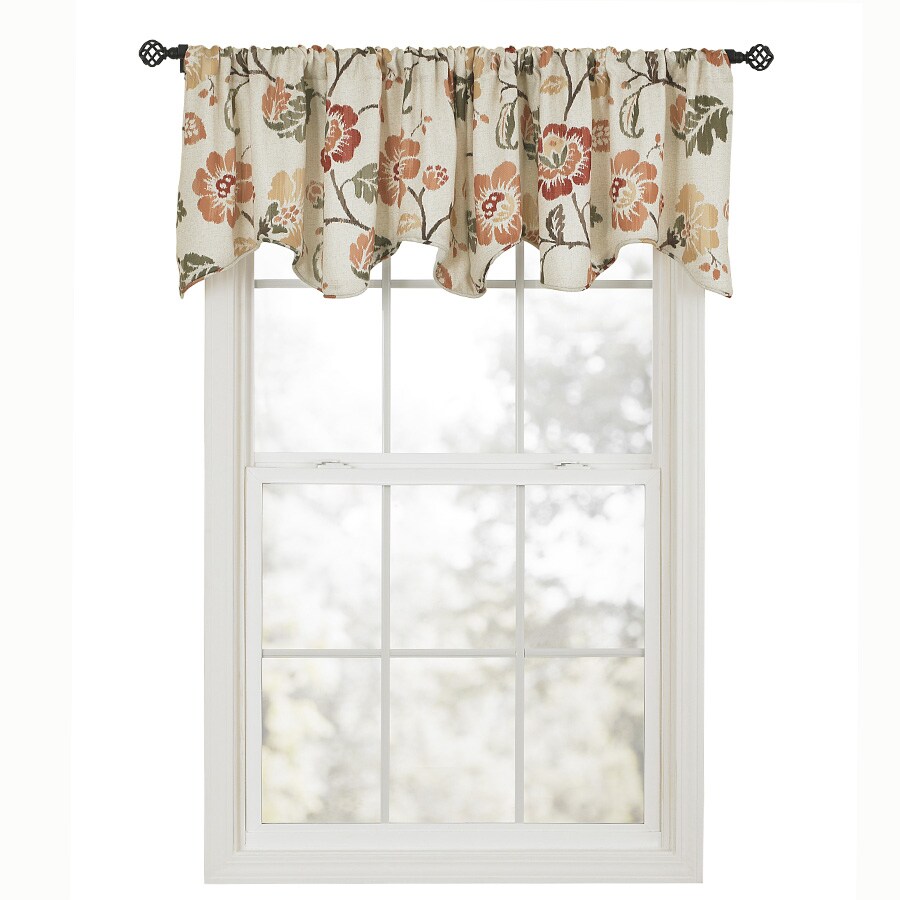 Style Selections Tombolo 20-in Spice Polyester Rod Pocket Valance at ...