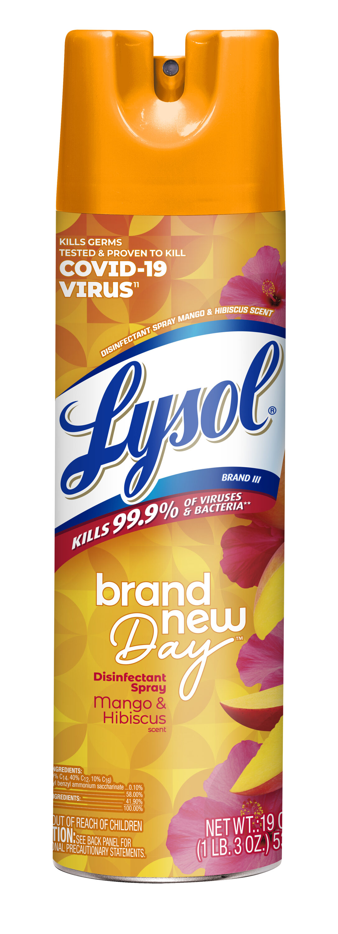 LYSOL 19200-98365 19 Ounce(s) Mango and Hibiscus Disinfectant Liquid All-Purpose Cleaner