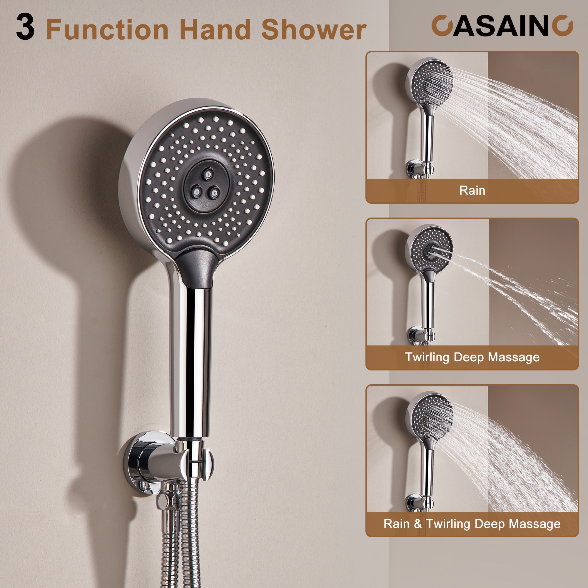 CASAINC WE-SS24BG Showerhead-Bar-Panels - View #5