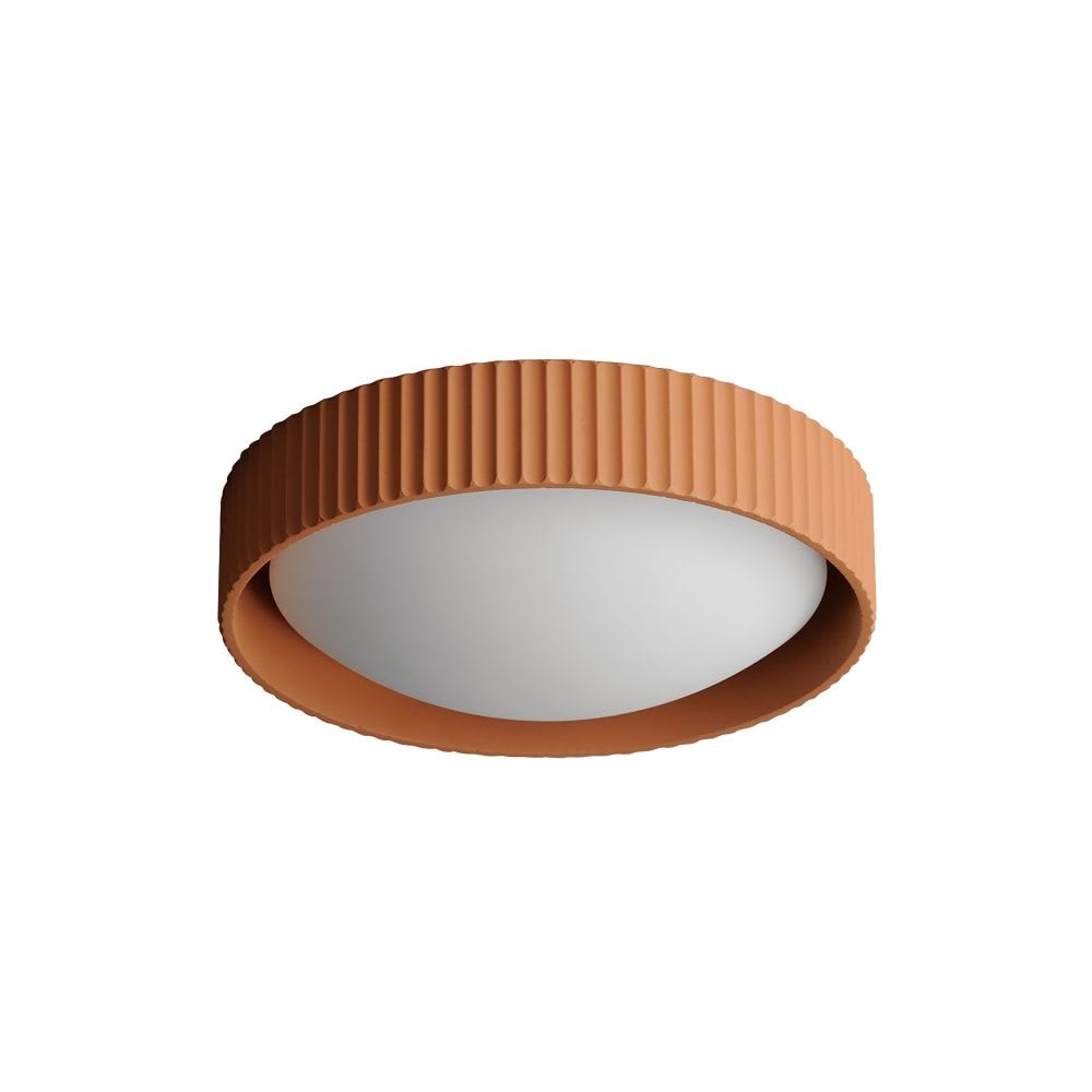 ET2 A-ET2-E25051-TRC Souffle 1 - Light Terracotta Bronze Dark Brown Modern - LED Concrete And Polycarbonate And Steel Flush Mount Light