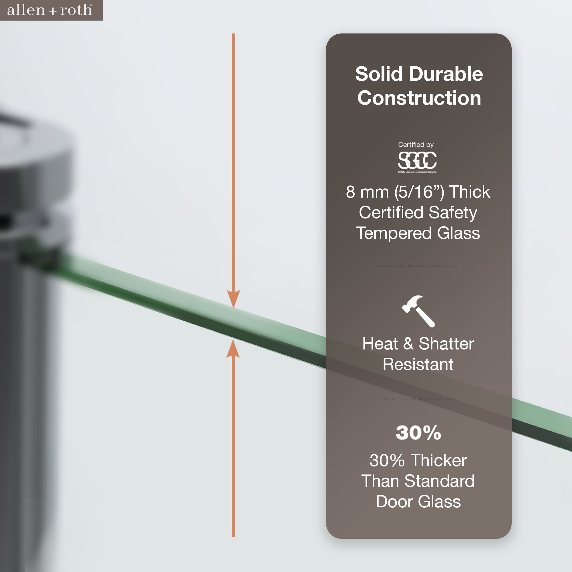 allen + roth BENNET-48GP-SN Shower-Doors - View #7