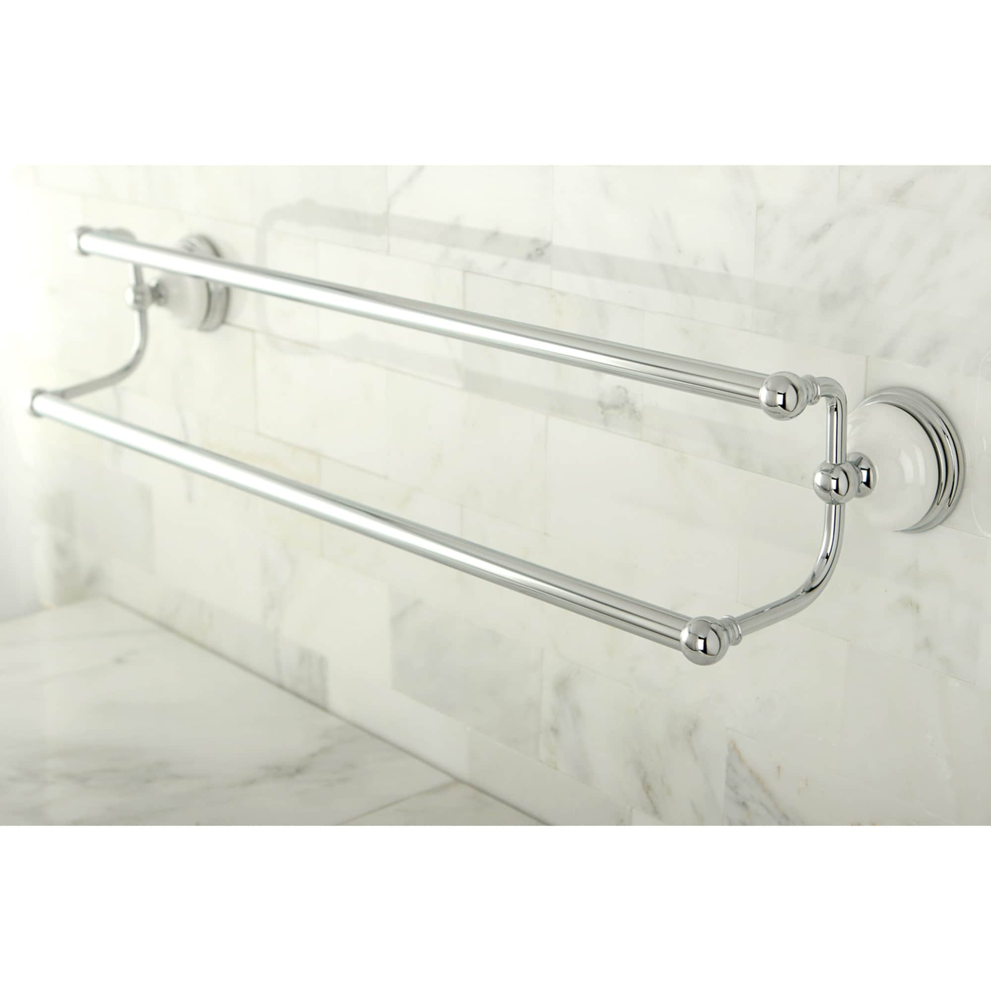 Kingston Brass WL11131 Templeton 24-in Polished chrome Wall mount Double Towel Bar