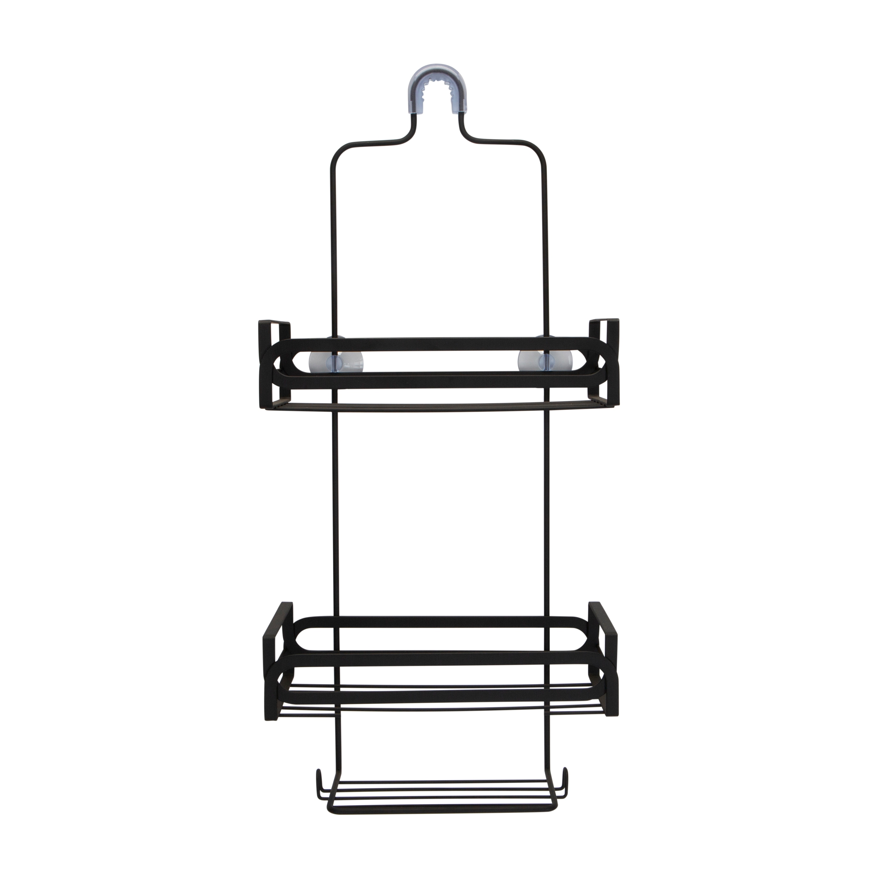 Elle Decor Black Steel 3-Shelf Hanging Shower Caddy 4.72-in x