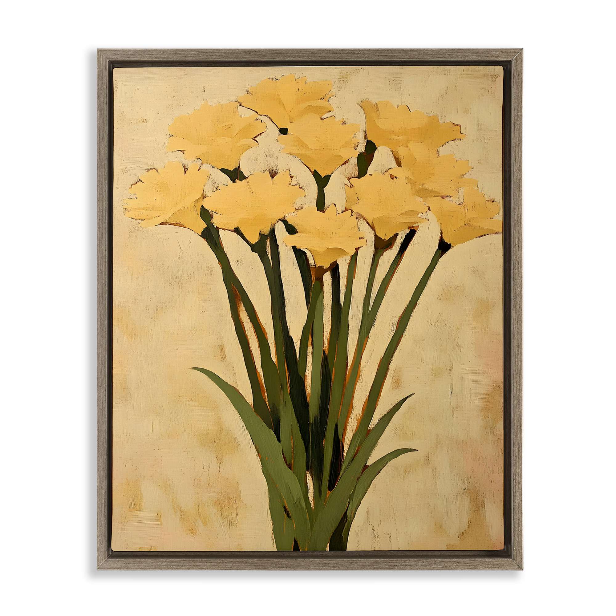 Stupell Industries BT-768-FFE-24X30 Hand Picked Daffodils Floating Frame design by Franklyn Gregory