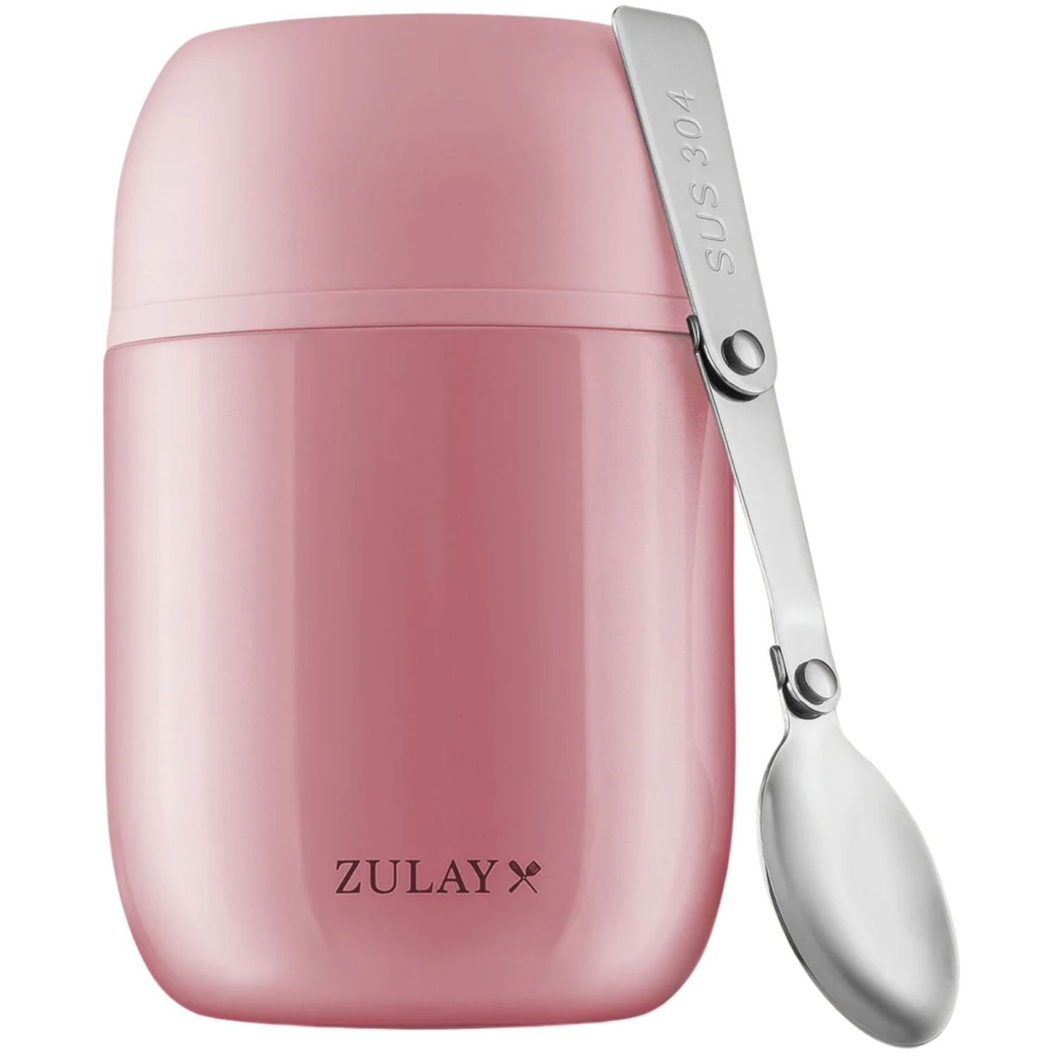 Zulay Kitchen 16 oz Stainless Steel Vacuum Insulated Food Jar for Hot Foods and Soups Thermos Container for Lunch and Meal Prep Portable Food Storage Container