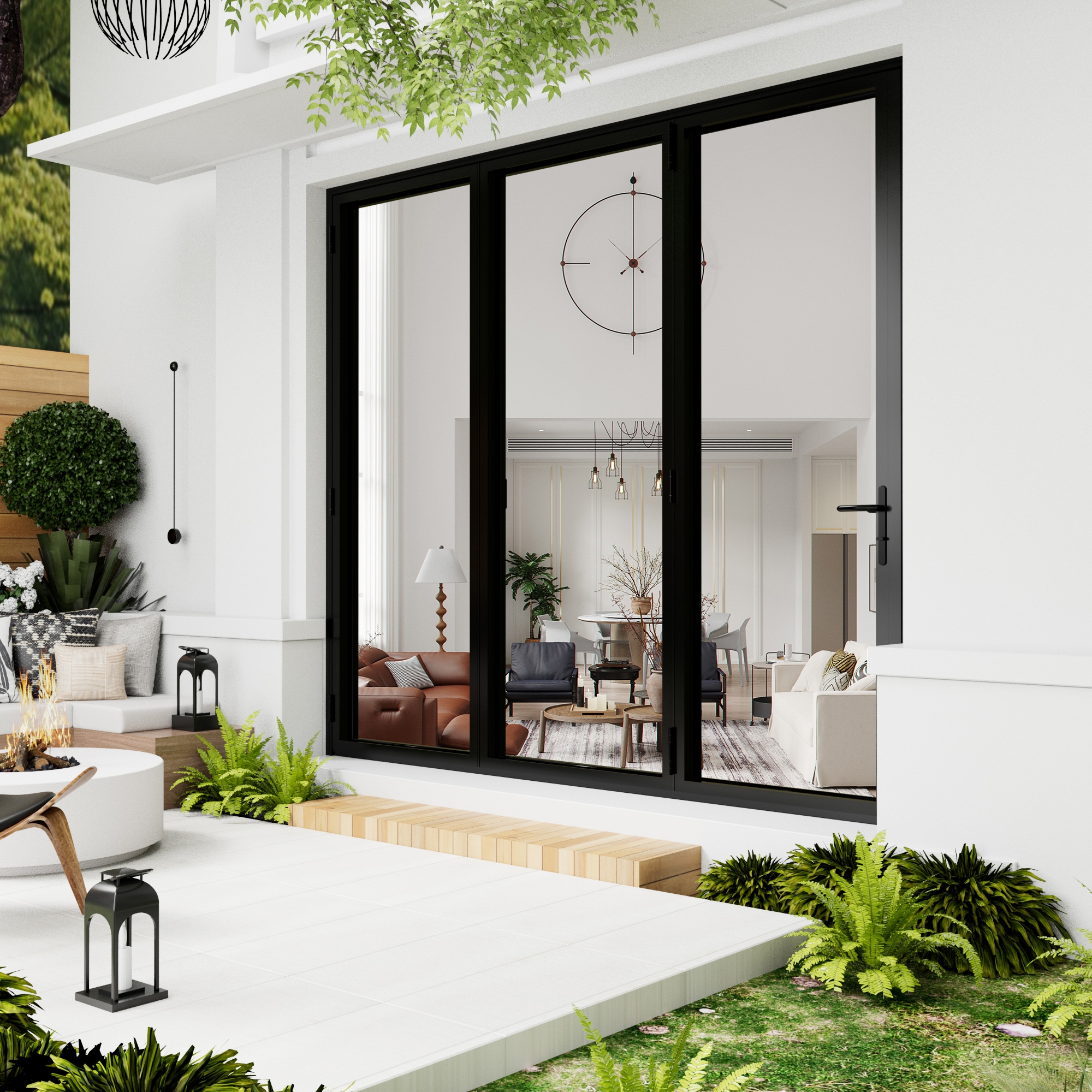 JUJUBON EX-PDB11-BK9696-3L Patio-Doors - View #2