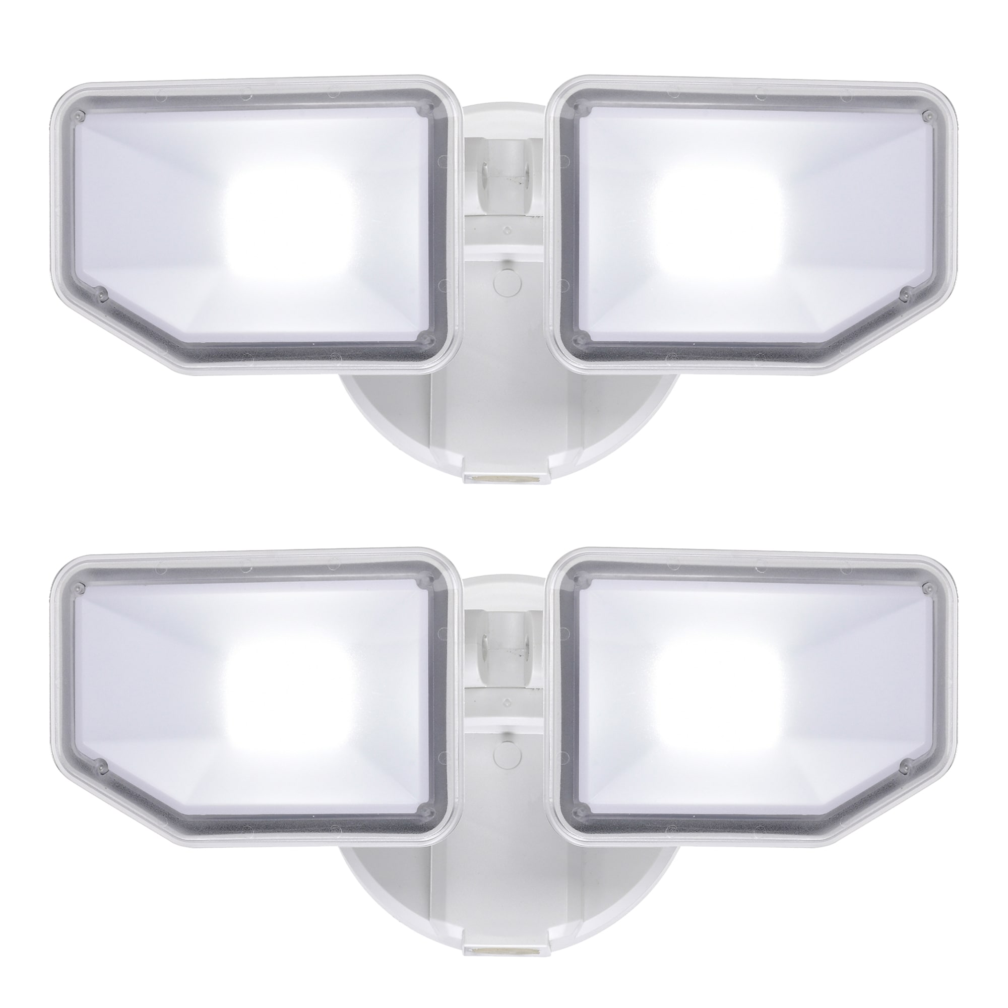 AWSENS SL5062-WH-2PACK 30 -Watt EQ LED White 2 -Head Switch-Controlled Flood Light with Adjustable 2 -Pack 2700