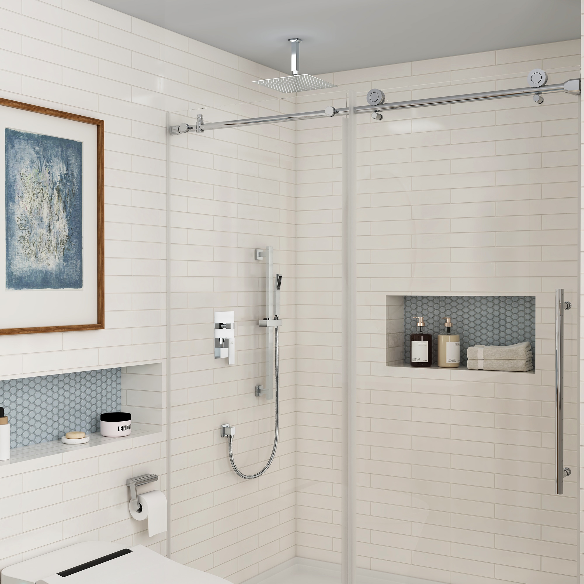 CASAINC M6627-B-10-CP Showerhead-Bar-Panels - View #2