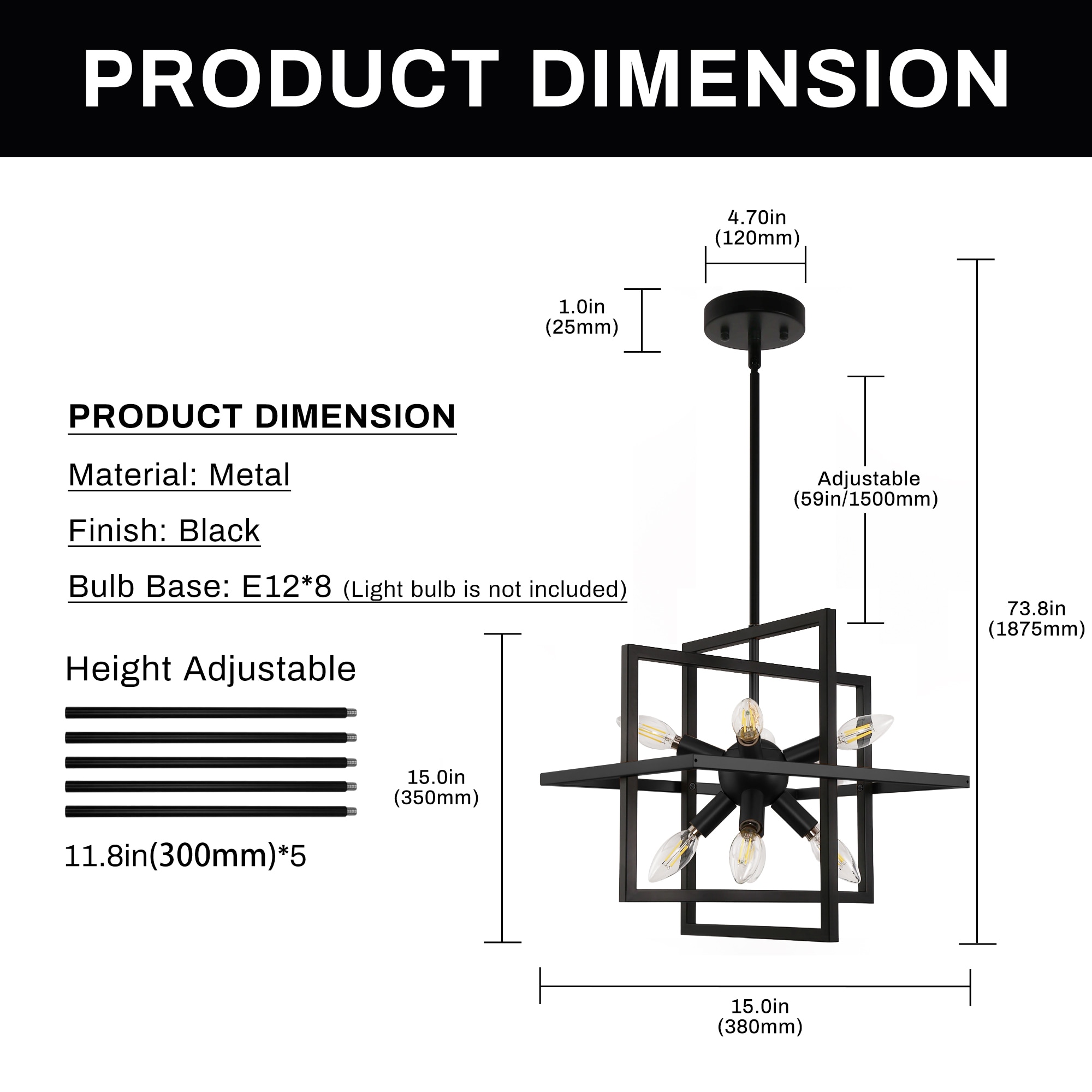 DORESshop LSC-OG-ZX16201HBL Pendant-Lights - View #5