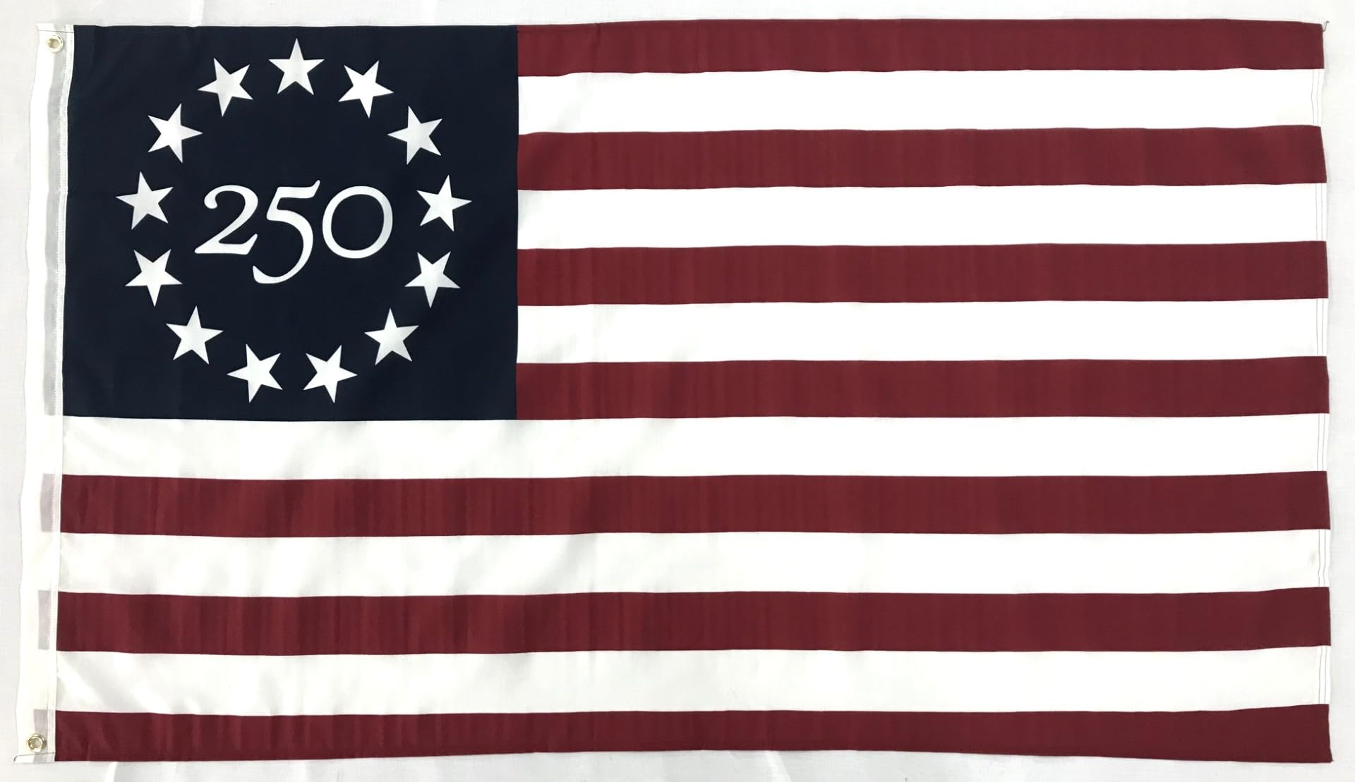 Annin Flagmakers USA 250th Anniversary Betsy Ross Edition 3ft x 5ft Printed Poly-Cotton Flag Patriotic American Flag for Home Yard Events Historic Displays Lightweight Fabric for Indoor Outdoor Use